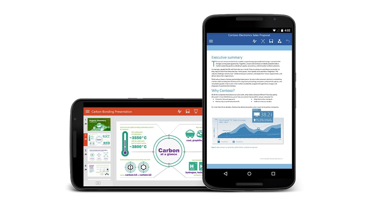 Office suite on Android device